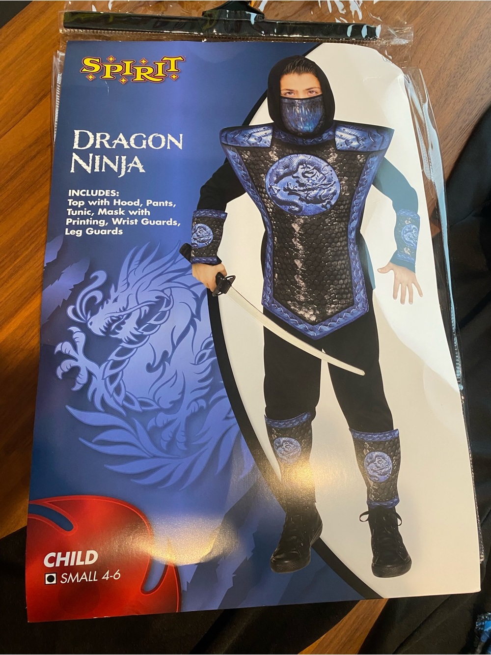 Dragon Ninja Kids Costume - Black & Blue